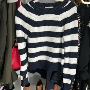 Michael kors navy blue and white